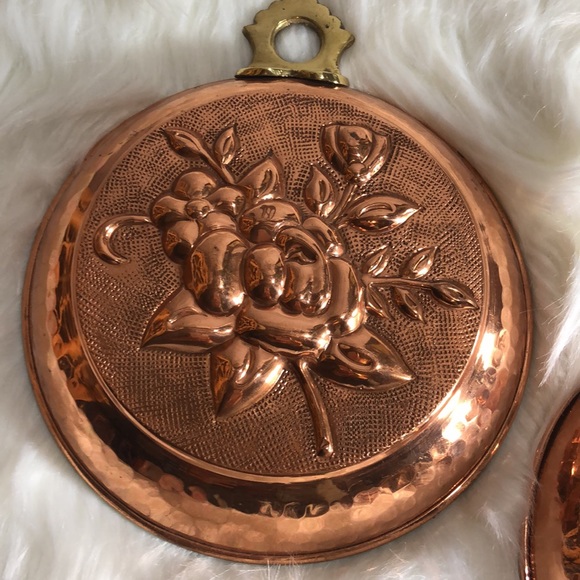 Vintage boho copper floral decor - Picture 3 of 4